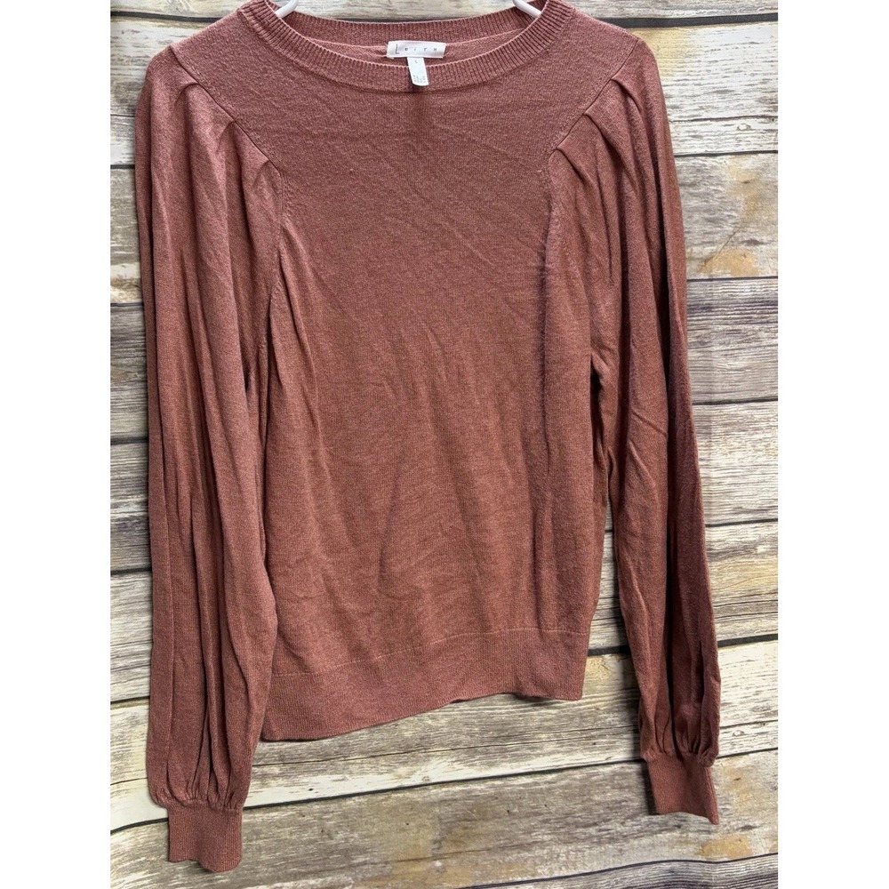 Leith Women's Small‎ Orange Rust Long Sleeve Warm Cozy Sweater